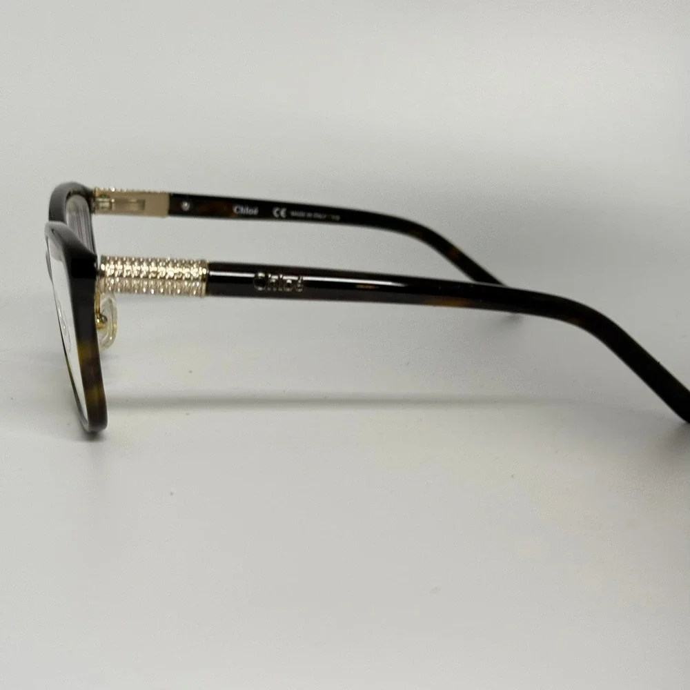 Chloe CE2665R 219 Dark Havana Tortoise Crystal Eyeglasses Frames 53-15-135 Italy